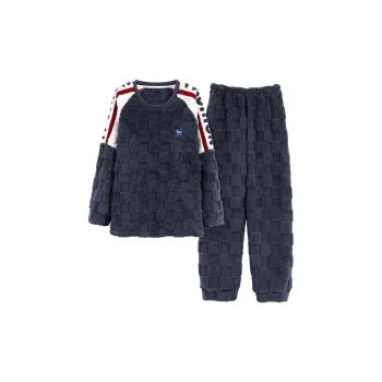 The Story Of The Flower Season Pajama Set Men's Navy Blue