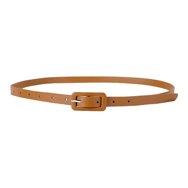 Emperor Penguin Slim Decoration Dress Waist Cincher PU Leather Belts Women's Width 1.5CM-4