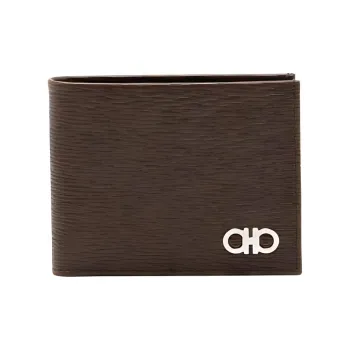 FERRAGAMO GANCINI Calfskin Wallet Men's Brown
