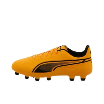 PUMA KING MATCH AG Short Rubber Studs HG Short Rubber Studs Anti Slip Wear Resistant Soccer Shoes Unisex Orange Black