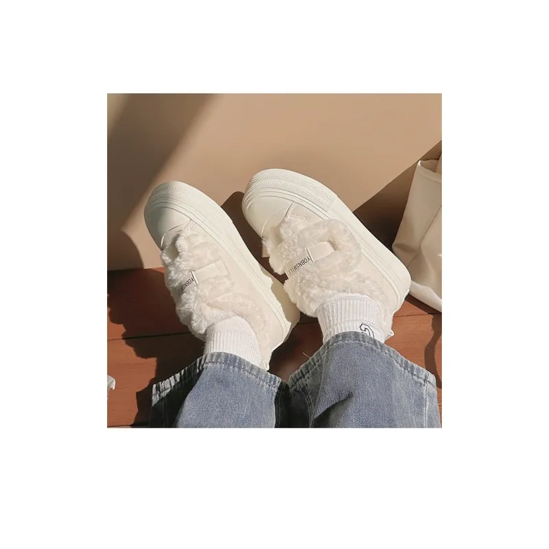 Miss Zhang Thermal Slip Resistant, Abrasion Resistant, Lightweight Low Top Skateboard Shoes Women's Beige-6