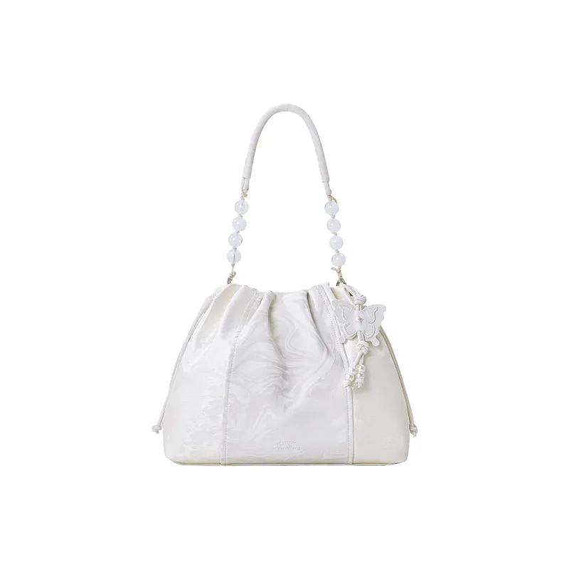 Miffy Synthetic Leather Shoulder Bag Women's White/Gray-1