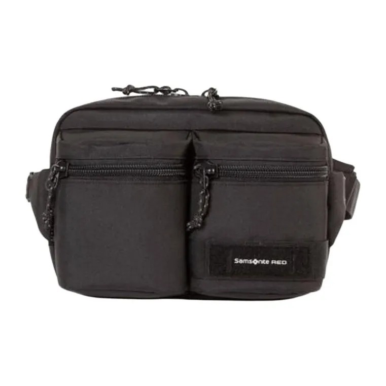SAMSONITE Polyester Fanny Pack Crossbody Bag Shoulder Bag Unisex Black-0