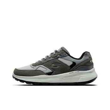 Skechers Shock Absorbers With Slip Resistant And Abrasion Resistant Properties Mid Top Running Shoes Men's Charcoal