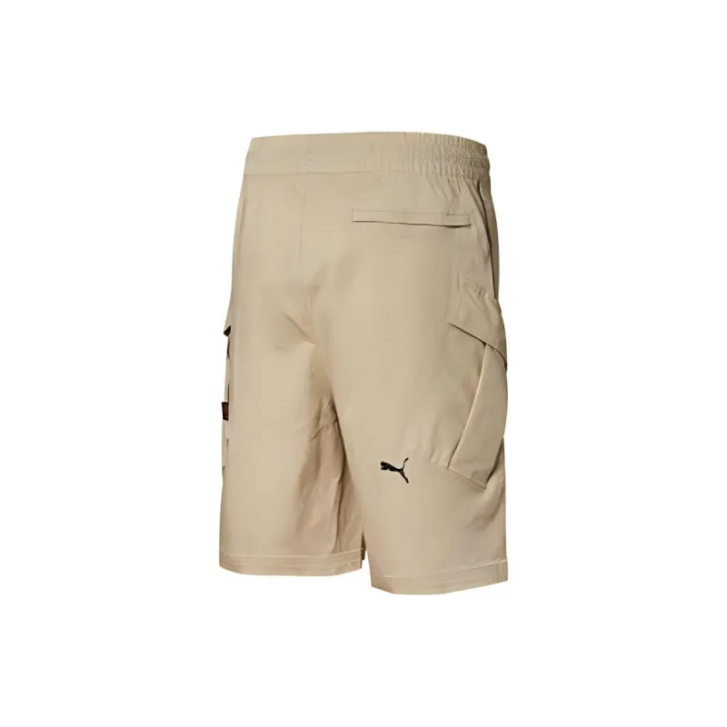 PUMA x ATTEMPT Casual Shorts Men's Gray Khaki Color-1