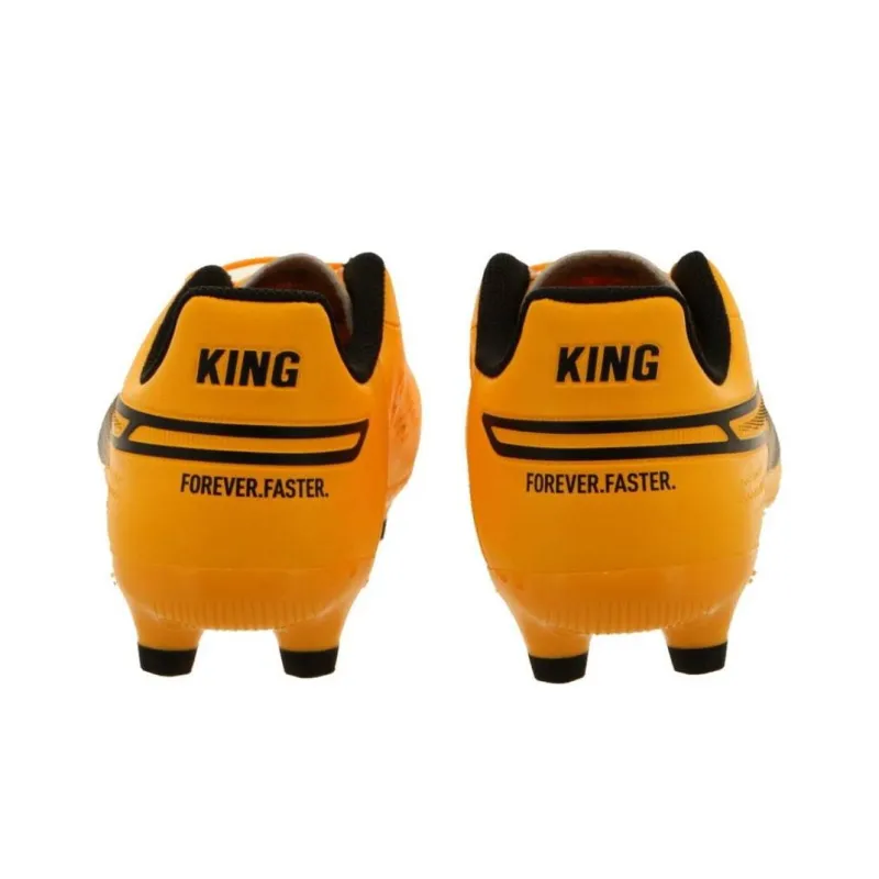 PUMA KING MATCH AG Short Rubber Studs HG Short Rubber Studs Anti Slip Wear Resistant Soccer Shoes Unisex Orange Black-4