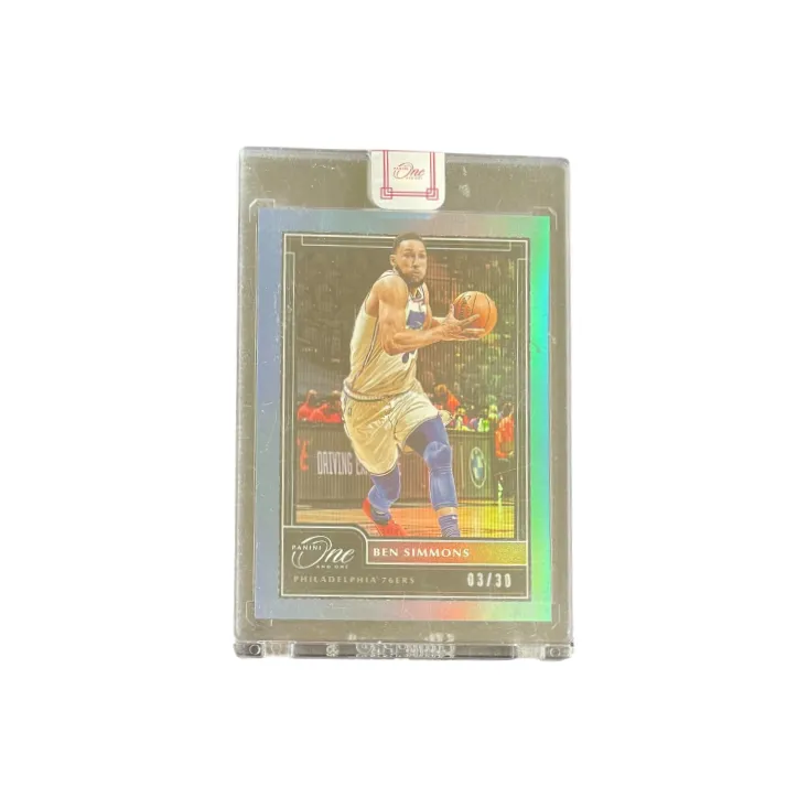 PANINI 2020 21 ONE 76 Persons Ben Simmons Blue Fold Blue Parallel Sealed Rookie Card Condition Passed Sports Cards 1 Pc-0