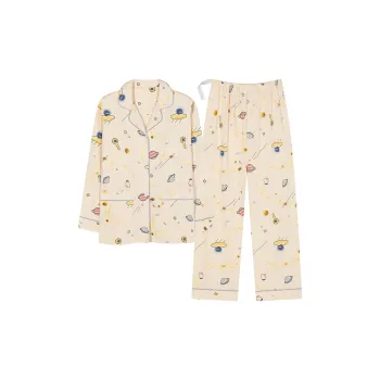 Follow The United States Pajama Set Women's Ecru
