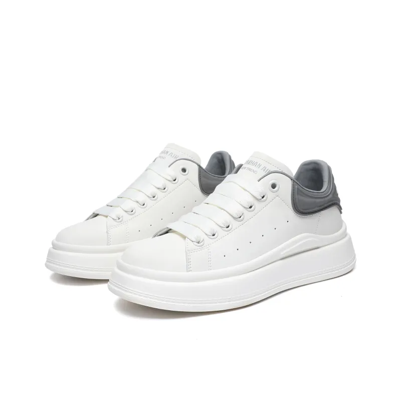 CEDAR HAN Small White Shoes Cushioning Wear Resistant Low Top Skateboard Shoes Unisex-10