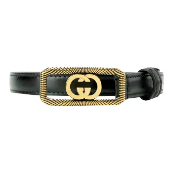 GUCCI Interlocking G Buckle Thin Belt