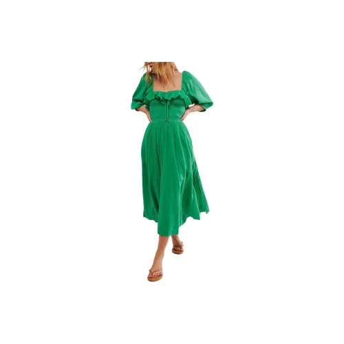 FREE PEOPLE Long-Sleeved Dresses Women's Fairway/Golf Course Color