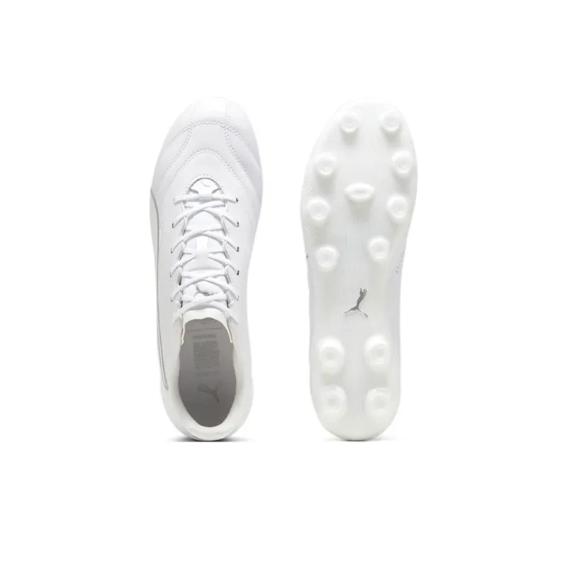 PUMA King Pro Soccer Shoes Men Low-Top White/Silver-3