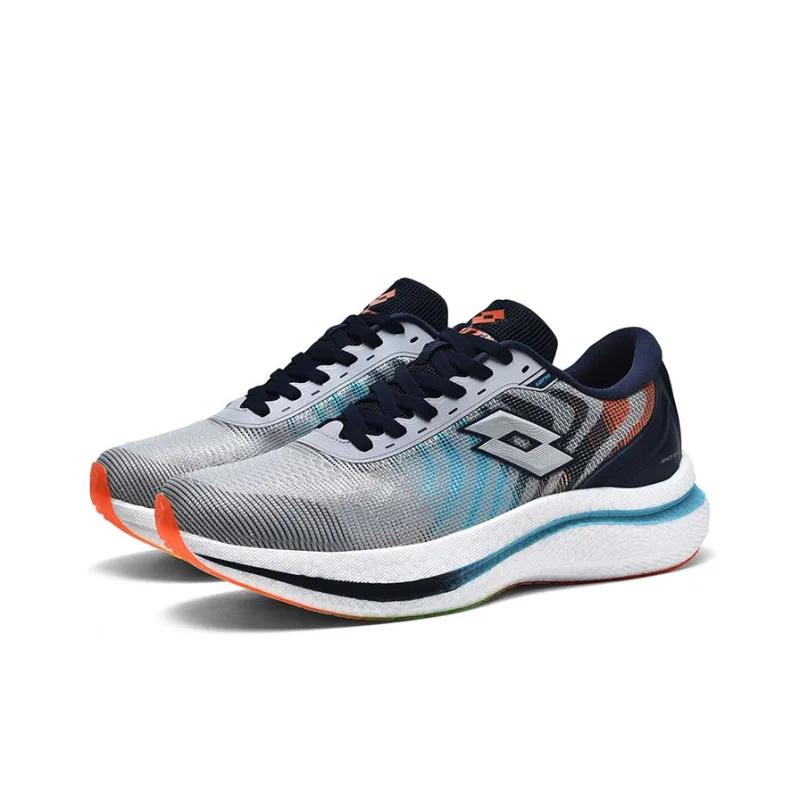 LOTTO Low Top Running Shoes Men's Light Mist Gray/Ink Blue-1