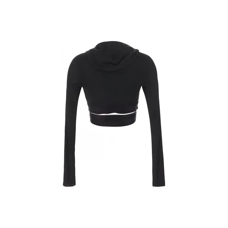 VERSACE Jersey Hooded Top With Medusa Buckle 'Black'-1