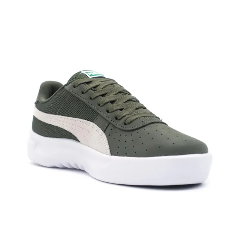 PUMA California Lwt Anti-Slip Wear-Resistant Low-Top Tennis Shoes Men's Dark Green-2
