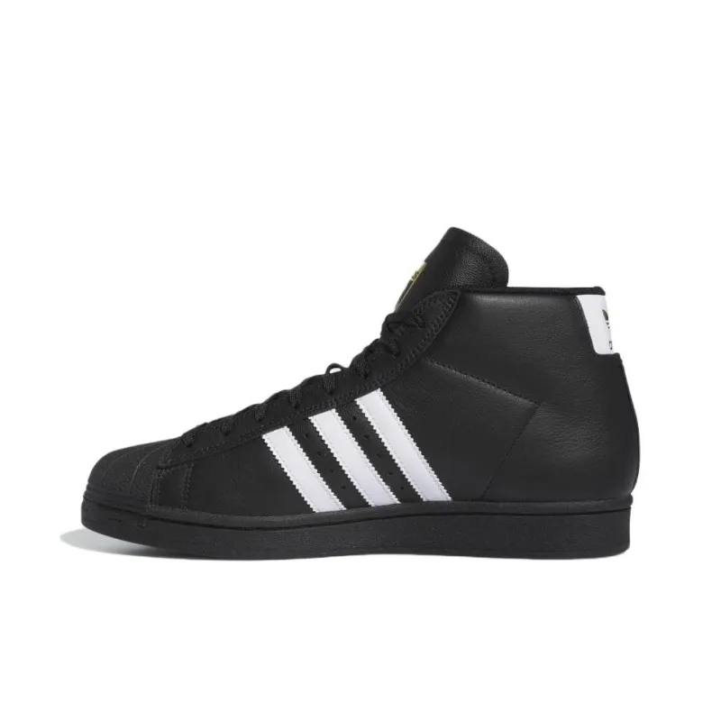 Adidas Originals Pro Model Anti Slip Wear Resistant Mid Top Skateboard Shoes Unisex Black-1