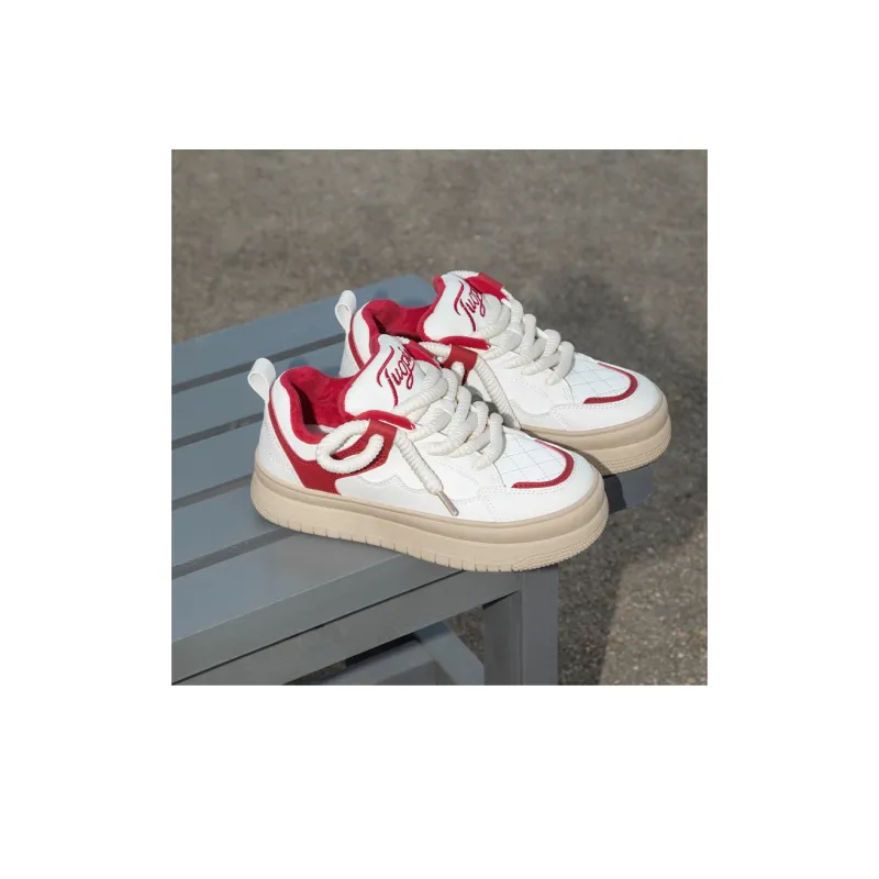 TUOPIN Warm Slip-Resistant Height Increasing Low-Top Skateboard Shoes Women's-21