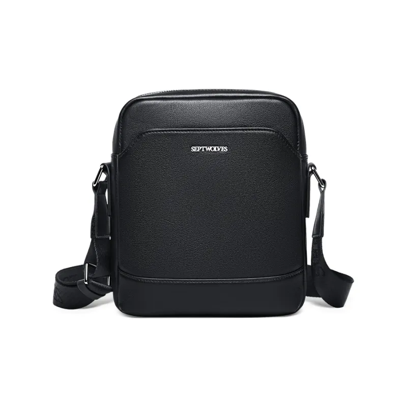 SEPTWOLVES Cow Leather Shoulder Bag Crossbody Bag QPL Regular Unisex Black-1