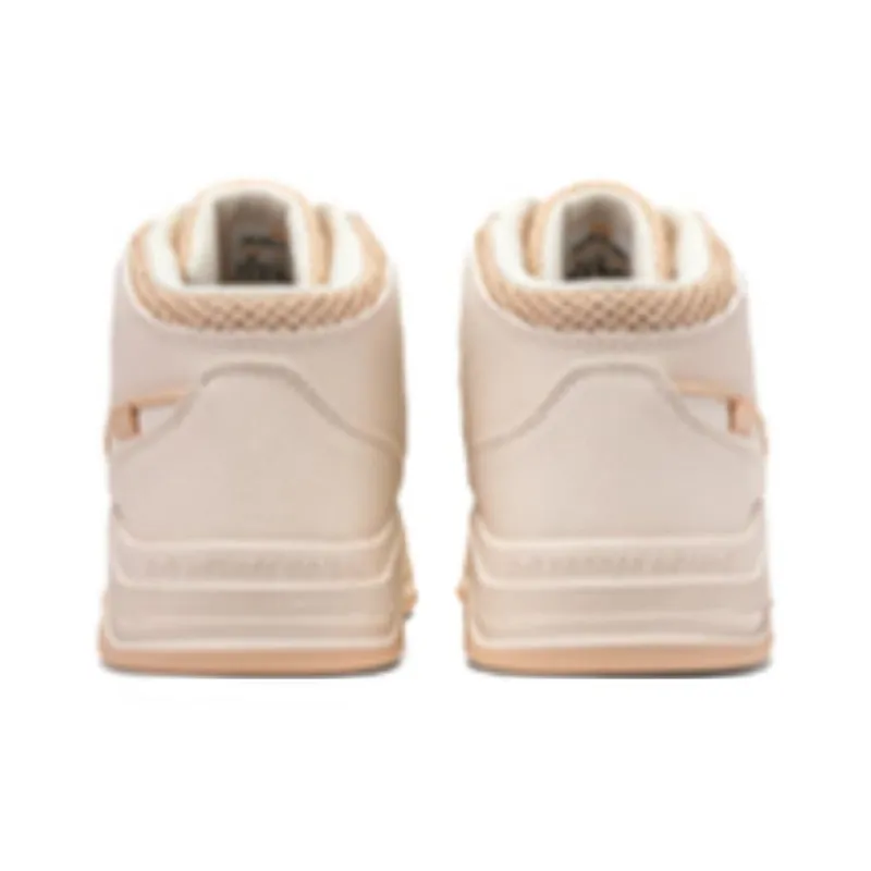361° Anti Slip Wear Resistant Mid Top Skateboard Shoes Women's Beige Brown-3