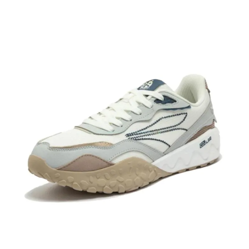 361° Crunchy Biscuit 2 Anti Slip Wear Resistant Low Top Chunky Sneakers Men's White Gray-1