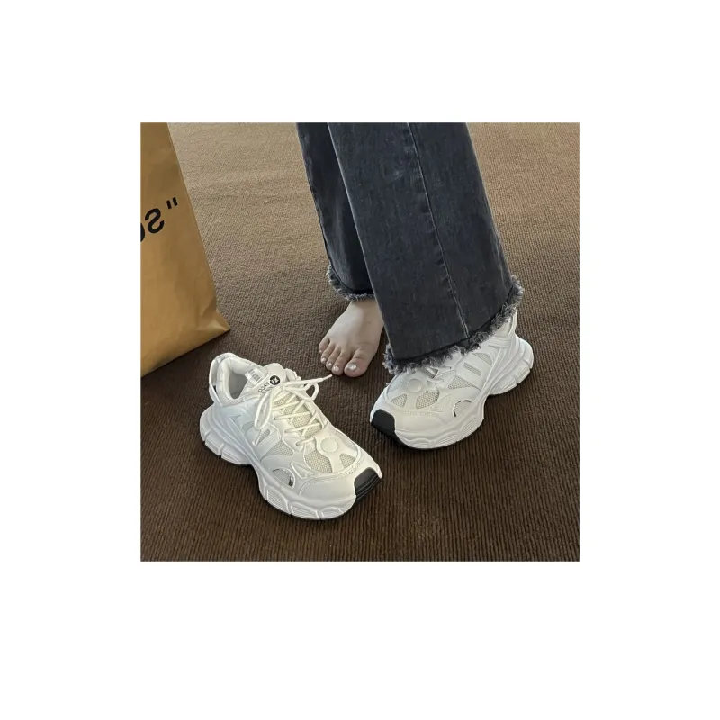 CHERRY&KALIKA Shock Absorbing, Non Slip, Wear Resistant, Breathable And Lightweight Low Top Chunky Sneakers Women's-3