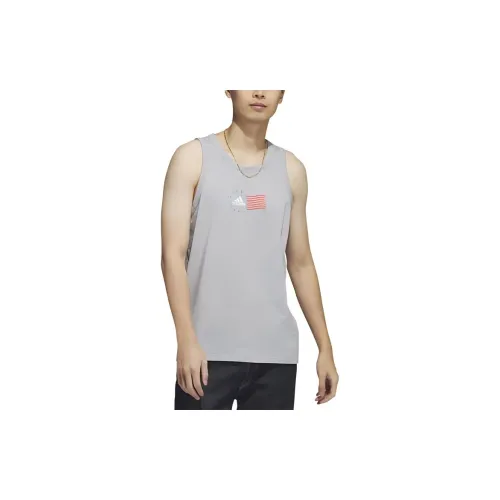 Adidas Americana Graphic Tank Tops Men Gray