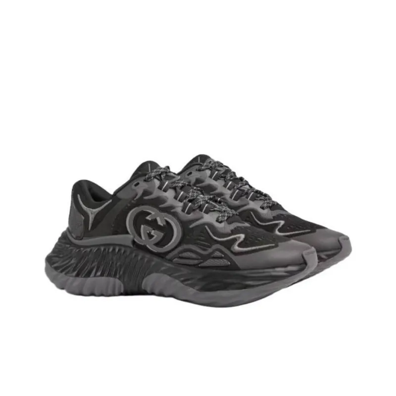 GUCCI Ripple Low Top Casual Shoes Women's Black-2