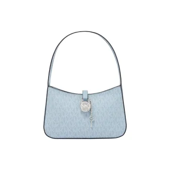 MICHAEL KORS Lyra Artificial Leather Shoulder Bag, Handbag Trumpets Women's Light Blue