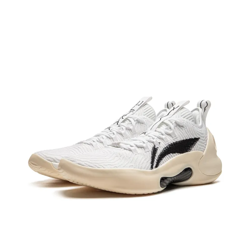 LiNing Charming Ultra Low Anti Slip Wear Resistant Low Top Basketball Shoes Men's White Black-2