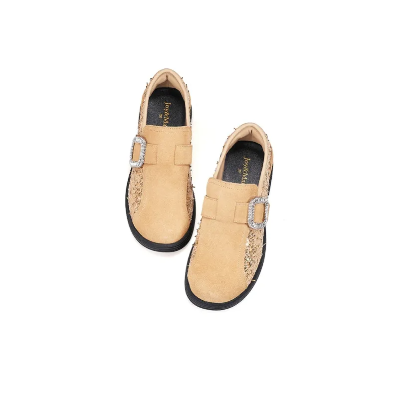 Joy&Mario Loafers Women's Black/Gray/Gold-23