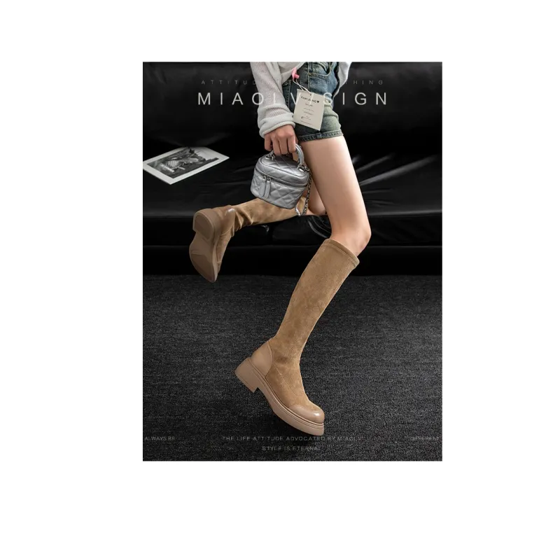 Wonderful Couple Knee-high Boots 5cm Women's-7