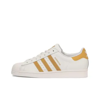 Adidas Originals SUPERSTAR Slip Resistant Low Top Skateboard Shoes Unisex White Yellow