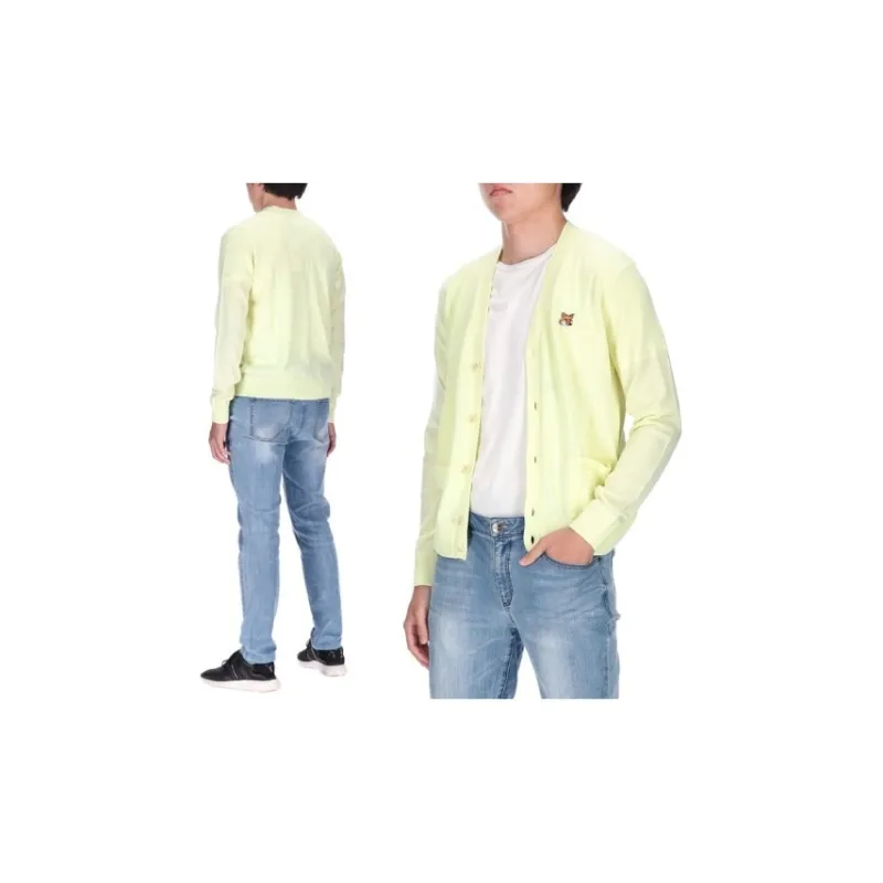 Maison Kitsune Knitwear Men's Light Yellow-5