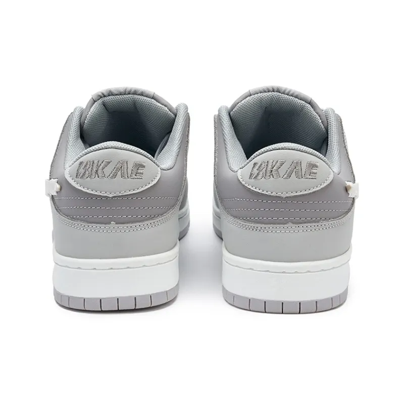 BKAE Slip Resistant Water Resistant Low Top Skateboard Shoes Unisex Gray-4