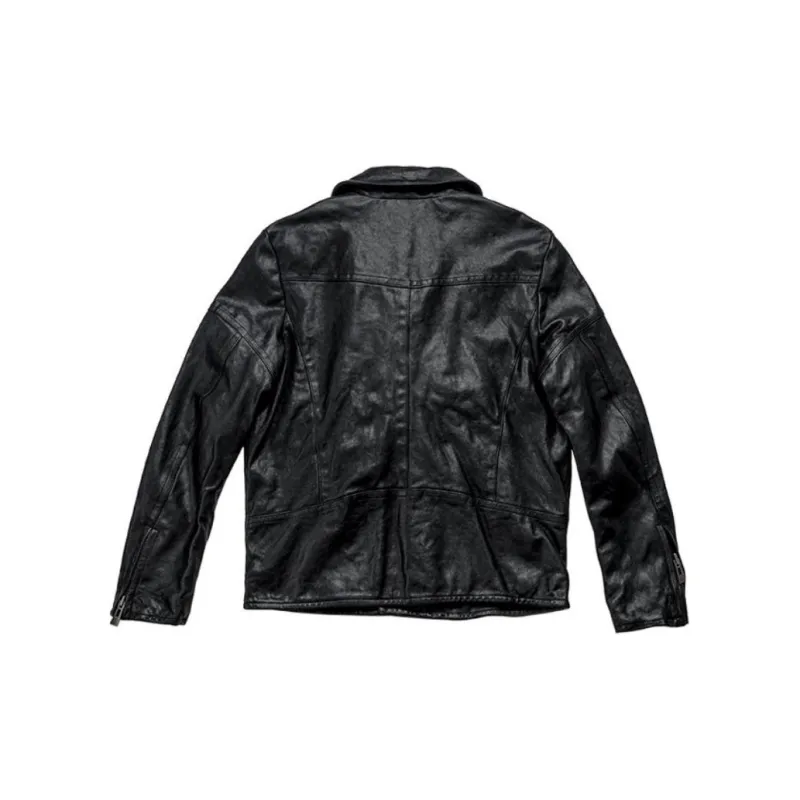 AKCLUB Leather Jacket Men's Black-1