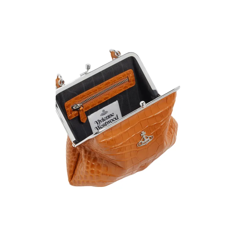 Vivienne Westwood Leather Portable Wallet Women's Burnt Orange-3