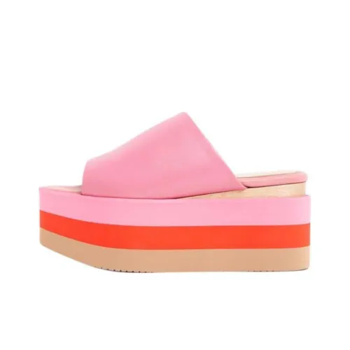 Paloma Barceló Slide Slippers 8cm Women's Pink