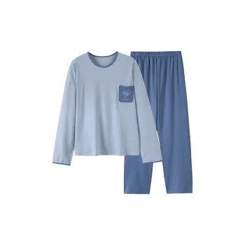 MADALLO Pajama Set Spring And Fall Season Women's Light Blue
