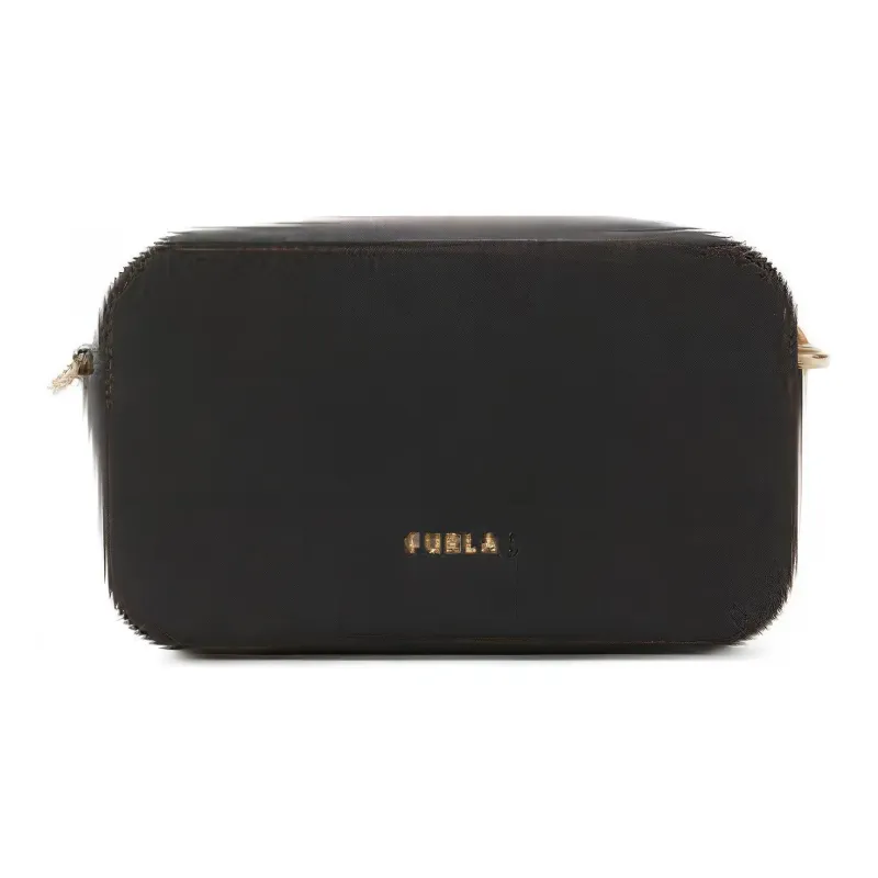 Furla Primula Grained Leather Camera Bags Crossbody Bags Shoulder Bags Small Size Women's Black-3