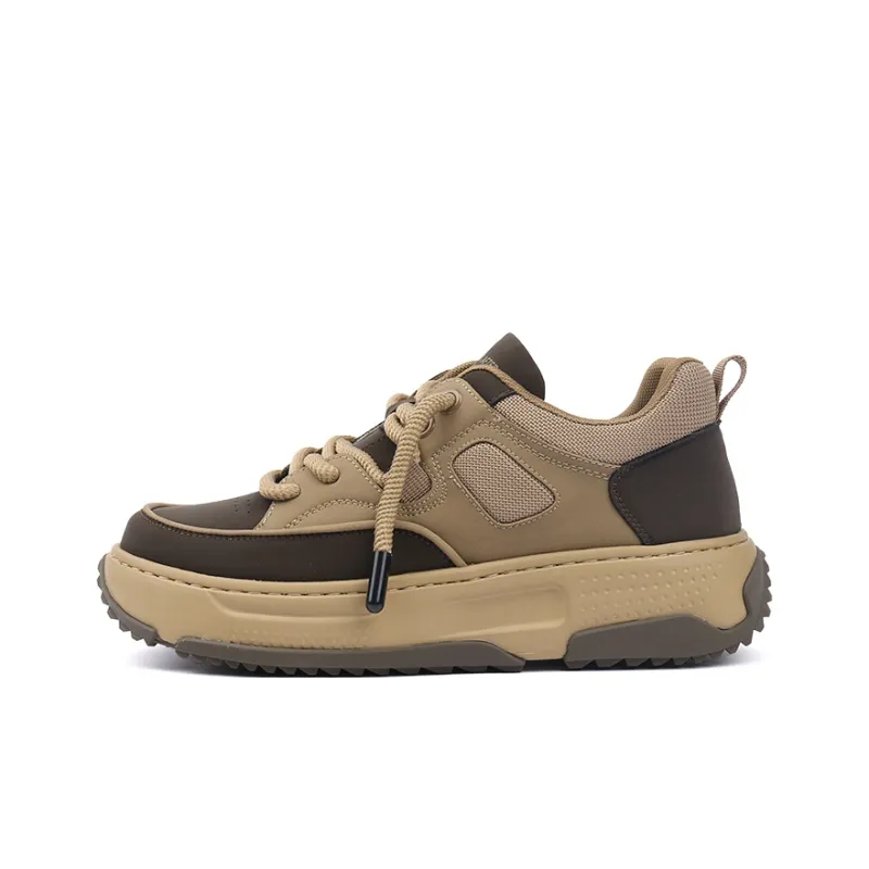 Tide Attack Low Top Casual Shoes Men's Dark Khaki-0