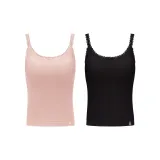 [High-Waist Style-Slimming]Lace Camisole-Coral Pink+Black