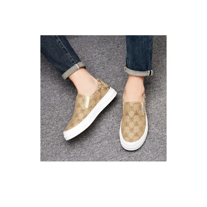 KAISER Low Top Canvas Shoes Men's Beige-6