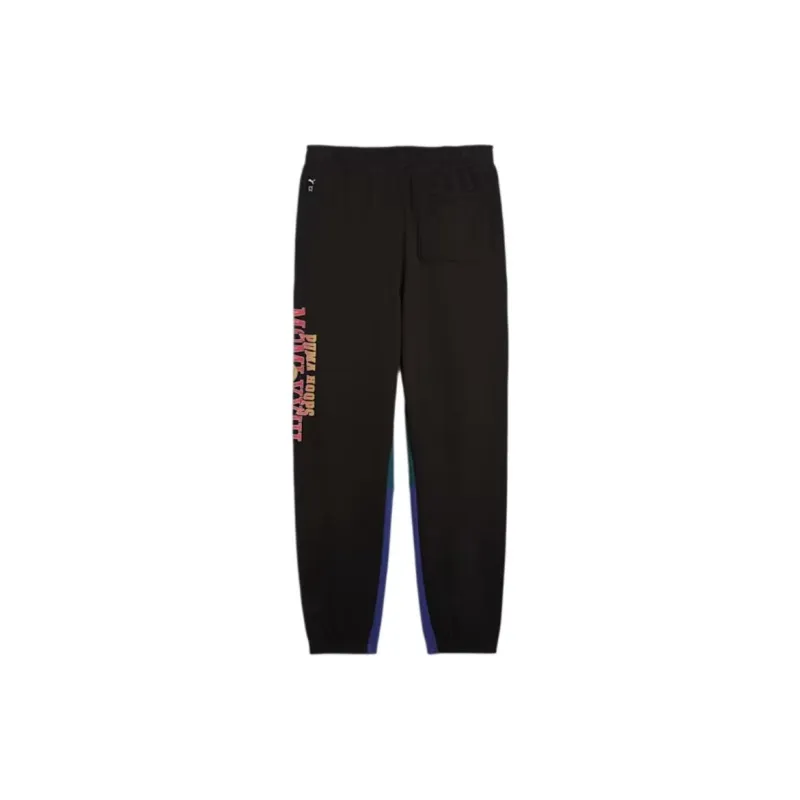PUMA Basketball Collection Knitted Sweatpants Men's Black-1