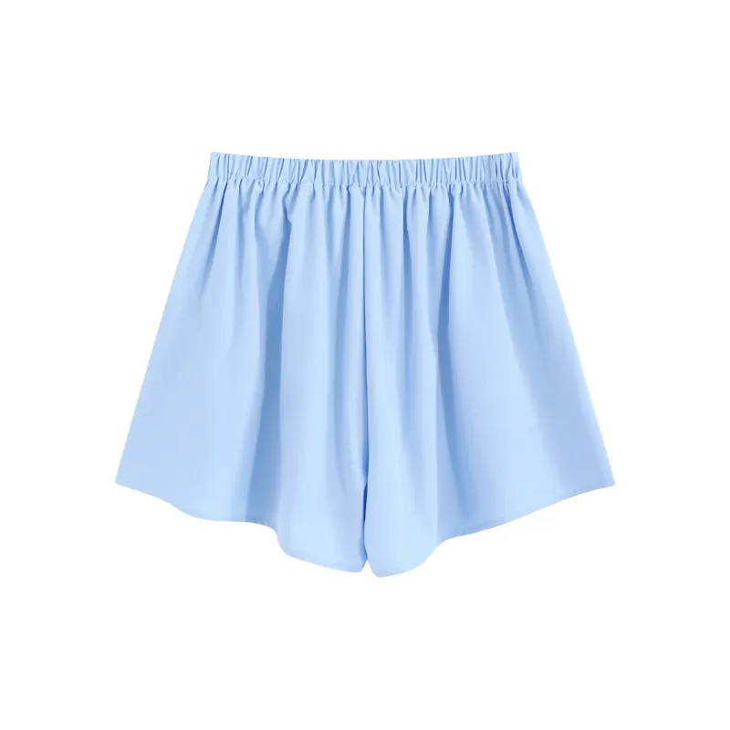 SNZX Casual Shorts Women's Blue-1