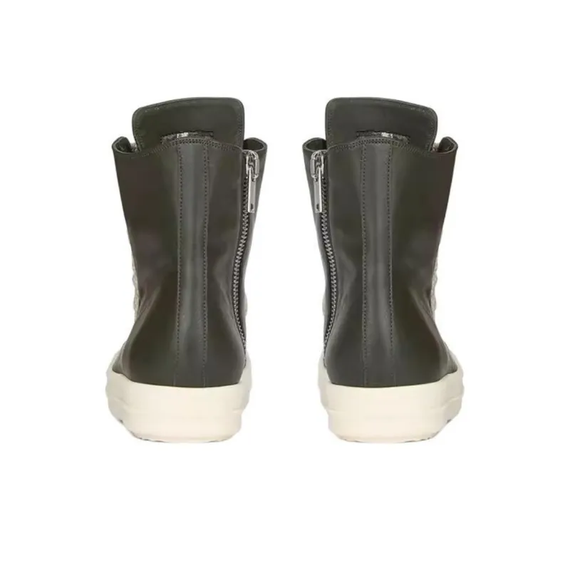 RICK OWENS/RO Jumbo High-Top Skateboard Shoes Women's Forest Color-3