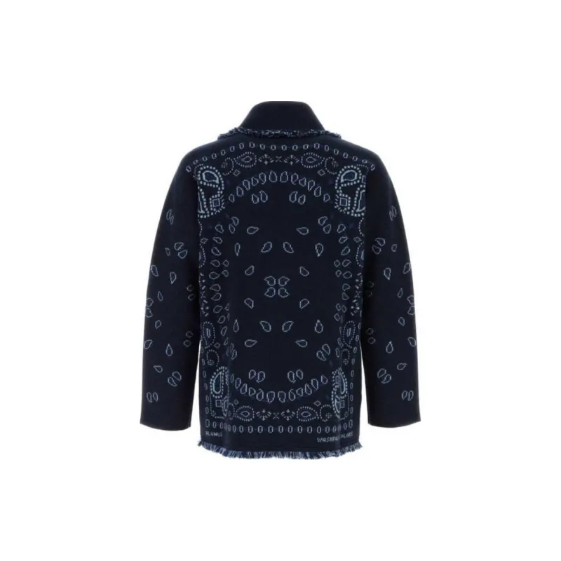 Alanui Bandana Jacquard Knitted Cardigan-1