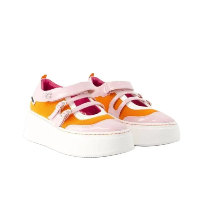 Carel Low Top Skateboard Shoes Women's Orange-2