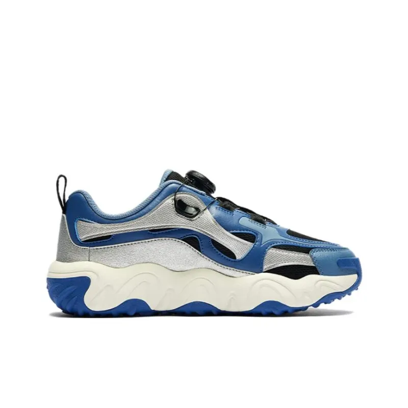FILA KIDS Slip Resistant Shock Absorbers With Abrasion Resistant Properties Low Top Kids' Outdoor Shoes Blue Teenagers-1