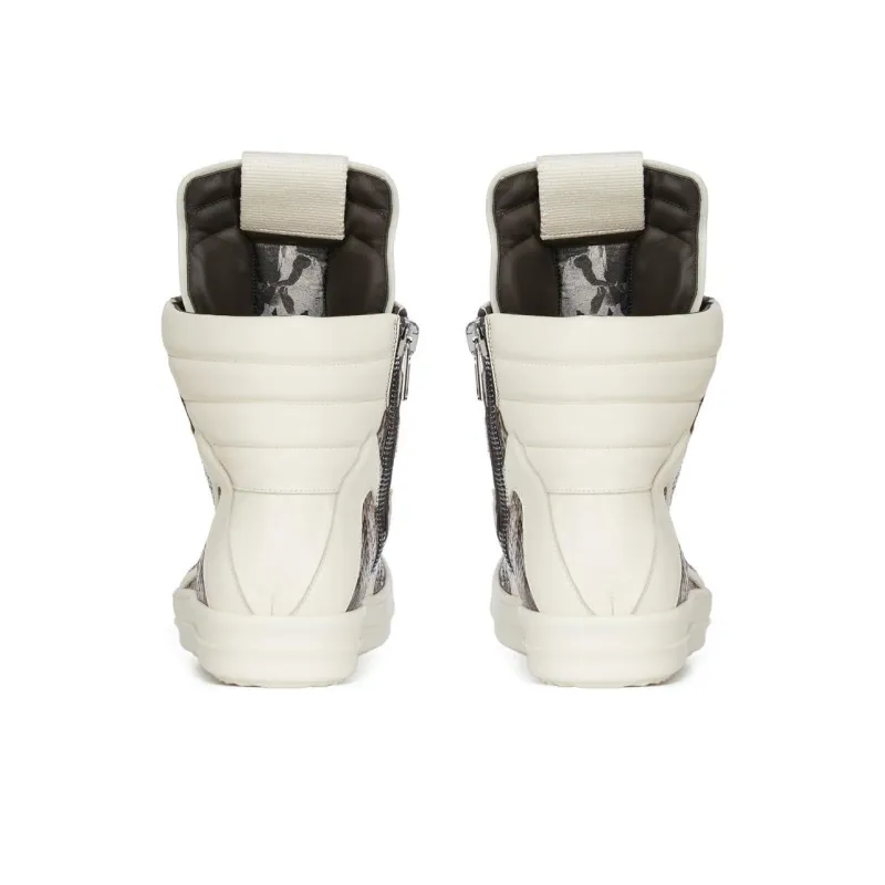 RICK OWENS/RO High Top Skateboard Shoes Men's Brown-3