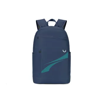TURN UP Polyester Backpack Laptop Bag Regular Unisex Navy Blue